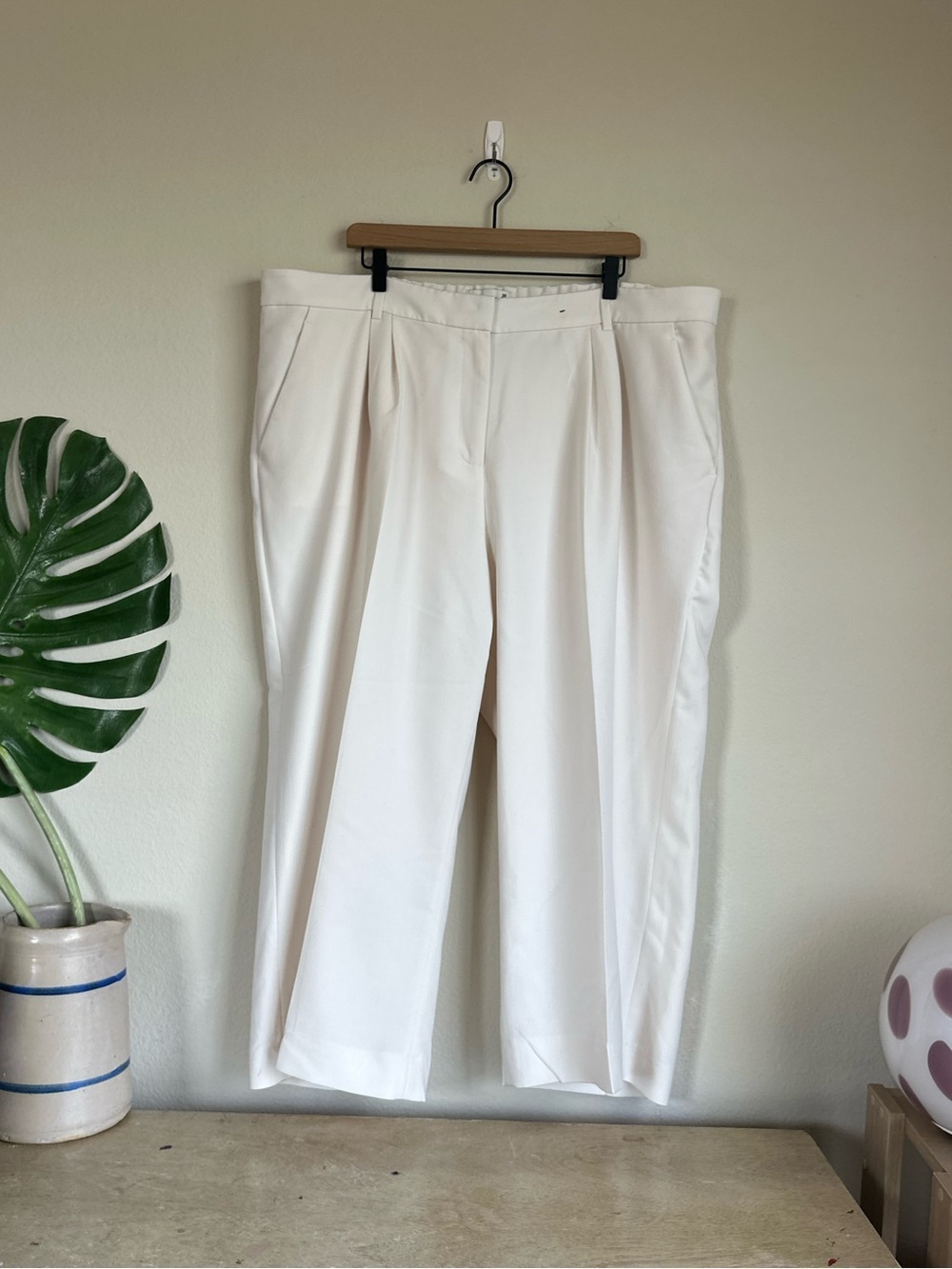 Abercrombie & Fitch Curve Love Tailored Wide Leg Crop Pants